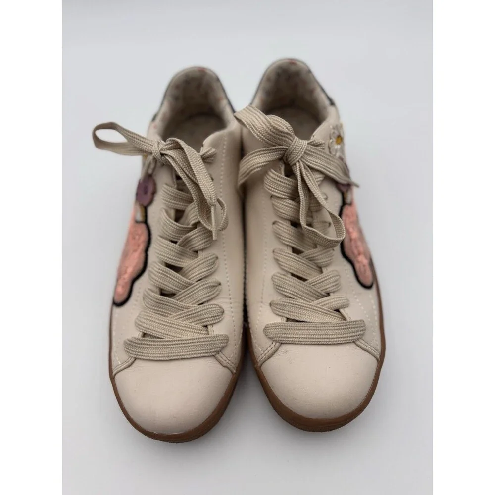 Coach Low Top Sneaker with Cloud Patches & Rexy Tea Rose Size 9.5B Women’s - Picture 4 of 14